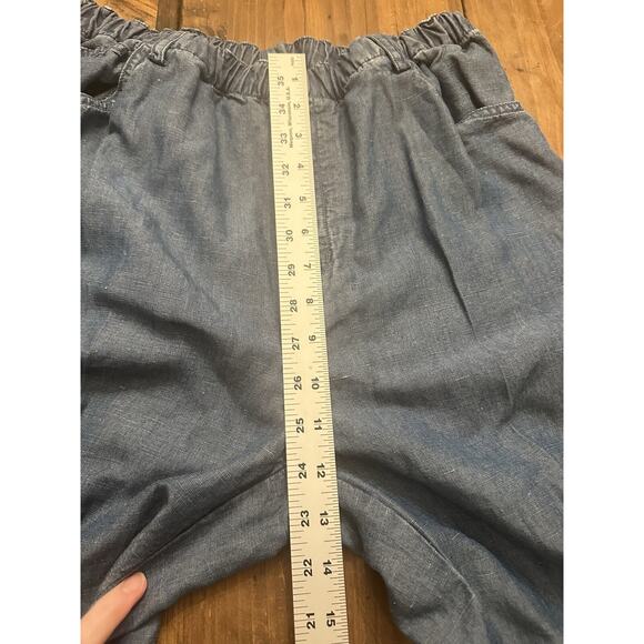 Tommy Bahama Women’s Joggers Linen Blend Size Medium Poncho Pants Chambray Relax - Picture 10 of 16